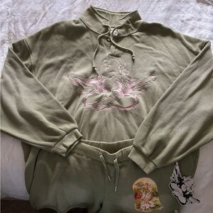 Boys Lie Olive Green Long Sleeve Top